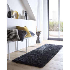 Juego de Alfombras de Pelo Largo Negras The Rugs Chicago, 90X150 cm - Product Image 2