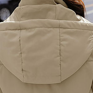 Chaqueta larga acolchada para mujer con diseño de cuello personalizado de manga larga/chaqueta acolchada larga de gran tamaño personalizada para mujer - Product Image 6