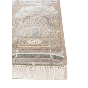 Tapis Khidki vert noué à la main en laine et soie de bambou, 10 mm, rectangulaire, abstrait, pour la maison, le couloir, le salon - LRB-13019 - Product Image 4