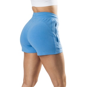 Shorts Deportivos para Mujer, Shorts de Yoga para Correr, Cintura Media, Compresión, Ligeros, Transpirables, de Poliéster/Algodón, Secado Rápido, Resistentes al Viento, con Bolsillos - Product Image 4