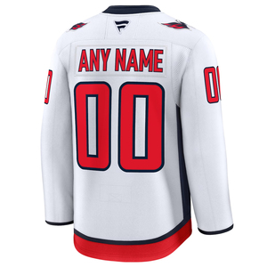 Camiseta de hockey personalizada blanca, roja y azul marino para hombre, ropa deportiva ligera de manga larga con retazos, cómoda camiseta de Entrenamiento Atlético - Product Image 3