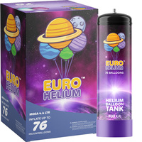 Bouteilles de gaz hélium haute pression Planet Helium Steel, fabriquées en Europe, disponibles en tailles de 1 à 4,4 L