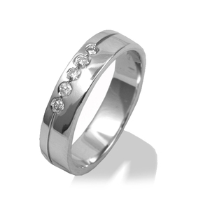 Unique Design 925 Sterling Silver CZ Stone Wedding Engagement Band for Party Trendy - Product Image 2