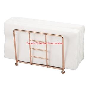 Servilletero de diseño floral de Metal dorado para mesa de comedor y cocina, dispensador decorativo, tejido de hierro para restaurante en casa - Product Image 3