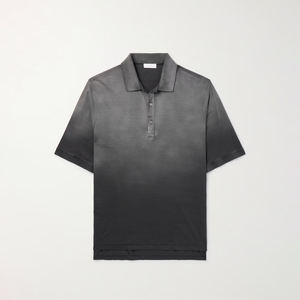 Top vente hommes pour Polo T-Shirt sur mesure 100% coton solide couleur noire matériau écologique - Product Image 1