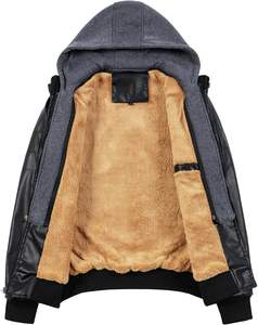 Chaqueta de Cuero Genuino para Hombre, Estilo Moderno 2026, con Pelo de Vaca sobre Cuero, Cuello Alto, Personalizada, de Primera Calidad, para Otoño - Product Image 6