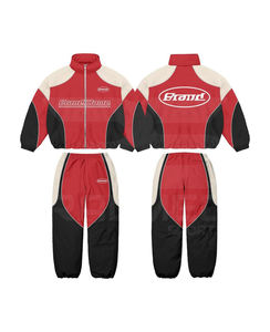 Ensemble survêtement coupe-vent Street Wear 2 pièces Pantalon et veste zippée 100% nylon Impression numérique Coupe-vent pour homme - Product Image 2