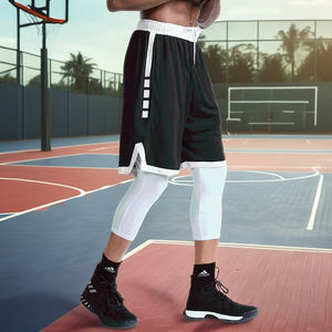 Shorts de basket-ball pour hommes personnalisés, blancs, été, séchage rapide, imprimés par transfert thermique, 100% polyester, entraînement sportif - Product Image 3