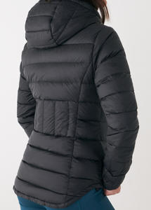 Chaqueta acolchada hasta el muslo geométrica personalizada para mujer, venta al por mayor, capucha desmontable, cremallera, chaqueta especial de invierno para exteriores - Product Image 2