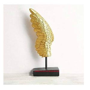 Metal en relieve de plumas doradas con base negra para dormitorio, sala de estar decorativa, venta al por mayor y proveedores - Product Image 1