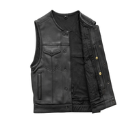 Gilet en cuir véritable de haute qualité pour homme, coupe-vent, respirant, séchage rapide, sur mesure, gilet de motard tendance pour l'hiver