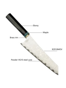 Cuchillo de chef japonés profesional de alta calidad personalizado al por mayor con acero inoxidable en rodajas para uso en la cocina - Product Image 4
