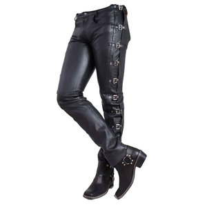 Vêtements de rue de haute qualité, pantalons en cuir pour hommes, meilleure vente sur mesure, prix de gros - Product Image 3