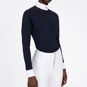 Nueva llegada de la camisa ecuestre de las mujeres de manga completa Comfort Fit ropa personalizada a granel al por mayor Baselayer Top camisas de equitación - Product Image 6