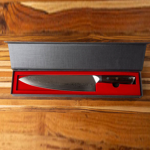 Cuchillo de chef personalizado, proveedor de cubiertos de cocina, borde afilado, cocina profesional, mango de madera de acero de Damasco hecho a mano de alta calidad - Product Image 3