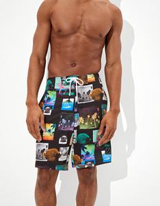 Shorts d'été 100 % polyester anti-plis pour hommes, style urbain, décontracté, pour la natation, écologique, service OEM - Product Image 5