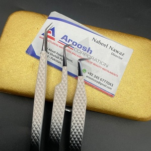 แหนบสำหรับต่อขนตาปลอมพลาสม่าแบบสองโทนสีดำสำหรับคิ้วที่ยั่งยืนทำจากสเตนเลสมืออาชีพ - Product Image 1