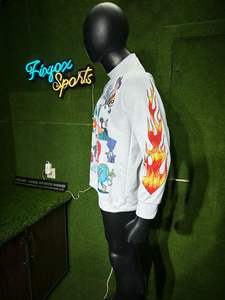 Venta al por mayor de los hombres en blanco de gran tamaño de cuello redondo sudadera Premium 100% algodón personalizado tejido térmico sudaderas con capucha sudadera - Product Image 3