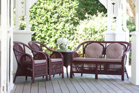 Brookhaven Villa Stripe Setting, nouveau design pour la vente en gros, ensemble de canapé en rotin, fait à la main de Cane, Nhat Minh, Vietnam