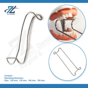 เครื่องมือผ่าตัดทางทันตกรรมแบบใช้มือ ทำจากสแตนเลส ขนาด 12 ซม. - ตัวดึงแก้มและริมฝีปากแบบสเติร์นเบิร์ก โดยผู้ผลิตจากปากีสถาน - Product Image 3