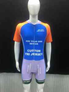 Traje de triatlón para hombre Gear Full Body Sprint Skin Suit Traje de velocidad con mangas cortas para triatletas - Product Image 4