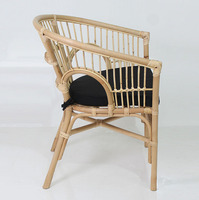 Chaise de loisirs moderne en rotin certifiée BSCI avec housse amovible – Mobilier pour la maison, le bureau, l'appartement, le salon, la salle à manger, l'hôtel