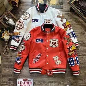 2024 <b>Back</b> to School Essentials - Vintage Unisex Letterman Jacket Old Fashion Men's Varsity Jacket Streetwear Student Retro Wear - Product Image 5