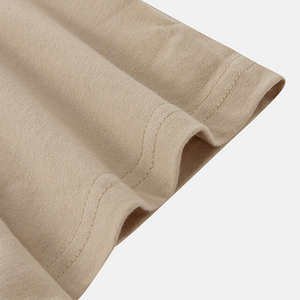 Nueva Camiseta Beige Extra Grande de Verano, 100% Algodón, Cuello Redondo, Manga Corta, Formal, Cómoda, para Gimnasio, Uso Diario, Secado Rápido - Product Image 4