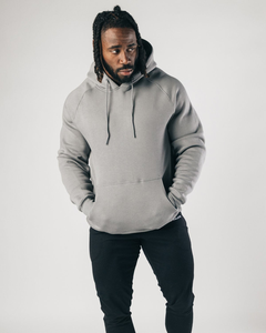 Sweat à capuche de performance de qualité supérieure, coupe classique, 55% coton, 45% polyester, pull-over, en vrac, surdimensionné, uni, brodé, coupe-vent - Product Image 4