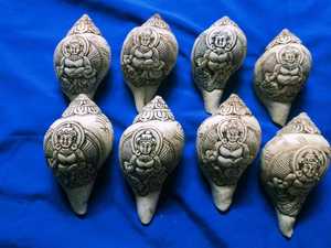 ชุดสังข์งาช้างแกะสลักมงคลแผ่นป้ายตกแต่งทางศาสนา - Product Image 5