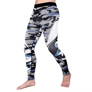 Spat de compression pour homme en coton/bambou de qualité supérieure avec taille élastique, séchage rapide, respirant, imprimé par sublimation pour l'entraînement sportif - Product Image 3