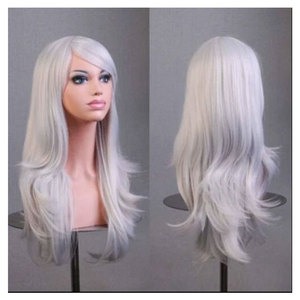 Peluca de Cosplay ondulada rizada de 70cm de largo, Peluca de Anime para fiesta de disfraces de moda de pelo completo para mujer, fibra sintética suave resistente al calor - Product Image 5