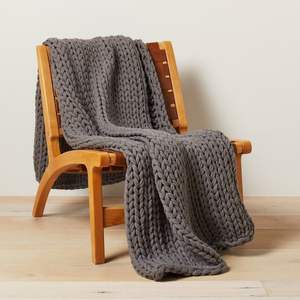 Manta de punto grueso 100%, manta voluminosa, manta de punto de cable grande suave, manta acogedora para decoración de sofá cama - Product Image 1