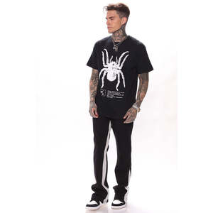 Pantalones Deportivos Casuales con Corte Acampanado para Niños, Panel de Color Personalizado, Ropa Deportiva para Correr, Verano, Ecológicos, Transpirables, Personalizados - Product Image 3