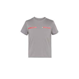 Camiseta Prada Luna Rossa Gris para Niño, Estilo Casual con Estampado de Letras - Product Image 1