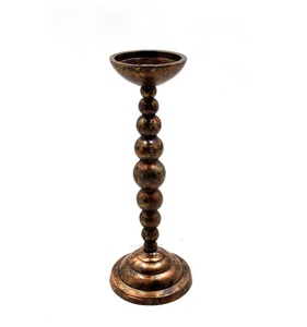Bougeoir de pilier de bougie en aluminium décoratif fantaisie support de bougie de couleur noire pour salon et décoration d'halloween à la main - Product Image 3