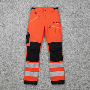 กางเกงเซฟตี้ผลิตจากโพลีเอสเตอร์กันน้ำสะท้อนแสงแอนซี่คลาส1 EN ISO 20471คลาส3กำหนดโลโก้ได้เอง - Product Image 3