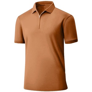 T-shirt polo d'été décontracté à fermeture éclair pour homme, surdimensionné, manches courtes, motif respirant, léger, évacuant l'humidité - Product Image 1