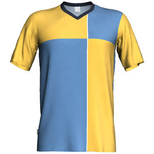 Maillots de football/soccer OEM imprimés par sublimation, 100% polyester, séchage rapide, découpe automatisée, service personnalisable - Product Image 1