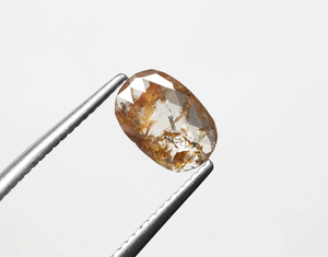 เพชรแท้หายาก 1.06 กะรัต ทรงรูปไข่สีแดงธรรมชาติแบบเรียบง่าย ตัดแบบโรสคัท สำหรับเครื่องประดับขัดเงาอย่างดี - Product Image 4