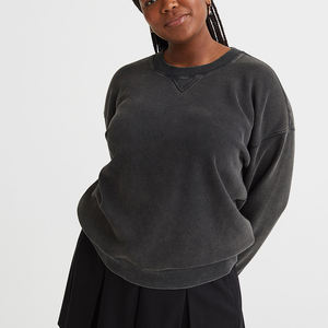 Sweat-shirt bicolore dernière conception automne hiver femmes couleur assortie femmes Sweatshirts - Product Image 3