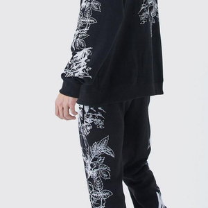 2025 Jogger Chándal Ropa de hombre 100% Algodón Logotipo personalizado Slim Fit Pantalón y pulóver Sudadera con capucha Conjunto para hombres - Product Image 6