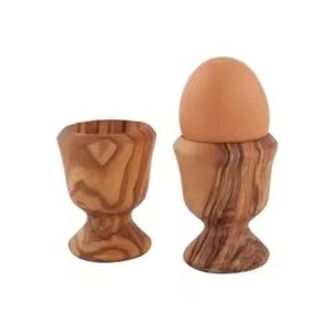 Soporte para huevos con acabado Natural de madera duradera de New Look, soporte para huevos apilable hecho a mano de primera calidad, Moderno - Product Image 2