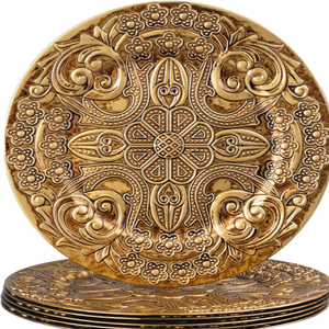 Placa de cargador de plata Vintage para bodas y banquetes para decoraciones de hoteles precio barato decoración de Bodas de metal - Product Image 6