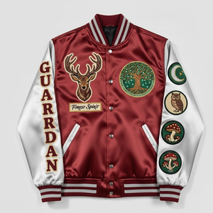 Veste universitaire en satin avec logo brodé personnalisé pour hommes Fabrication professionnelle Vêtements de rue Vestes de baseball pour hommes - Product Image 1
