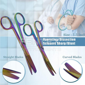 Kit de disección avanzada de 23 piezas, herramientas de acero inoxidable arcoíris multicolor para estudiantes de ciencias biológicas, cuchillo de bisturí de laboratorio de Botánica - Product Image 4