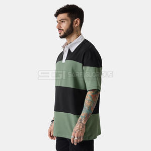 Camiseta Polo Moderna para Hombre, Casual, de Algodón Piqué, con Paneles de Bloques de Color, Logotipo Personalizado, OEM, ODM - Product Image 4