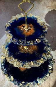 THREE RELATED DISPLAY HANDMADE DIY 3 Tier Round Shape Fruit Tray Epoxy <b>Mold</b> Tea Tray Table <b>Silicone</b> <b>Mold</b> for Resin - Product Image 6