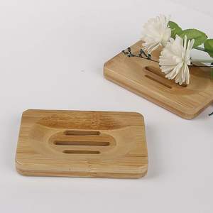 Paquete de 2 jaboneras de bambú, barra ranurada, jabonera, protector de madera, caja de jabón para baño, bandeja para manualidades - Product Image 4