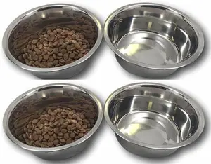 Puppy Bowl Food Pet Feeder Hundefutter behälter Katzenfutter schalen Silikon boden Anti-Rutsch-Hunden apf aus Edelstahl